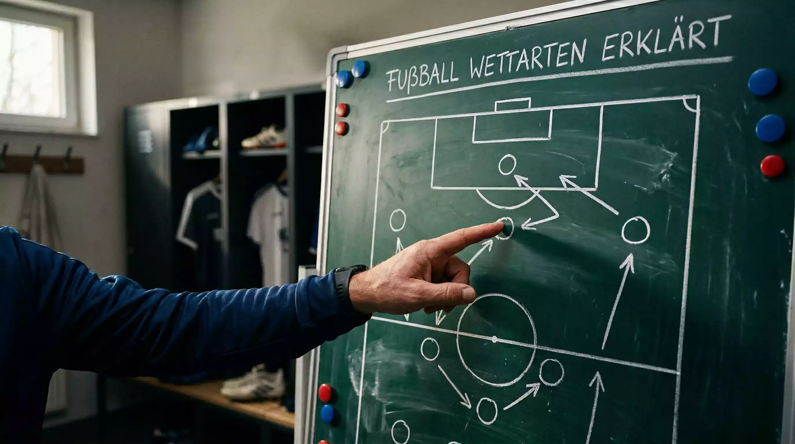 Fußball Wettarten erklärt – Taktiktafel mit Wettoptionen